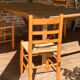 4 chaises paillées en pin vintage bois 1980 1990