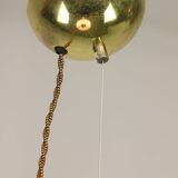 Rare White & Golden Bud Lamp by Luigi Massoni for Guzzini, 1960s