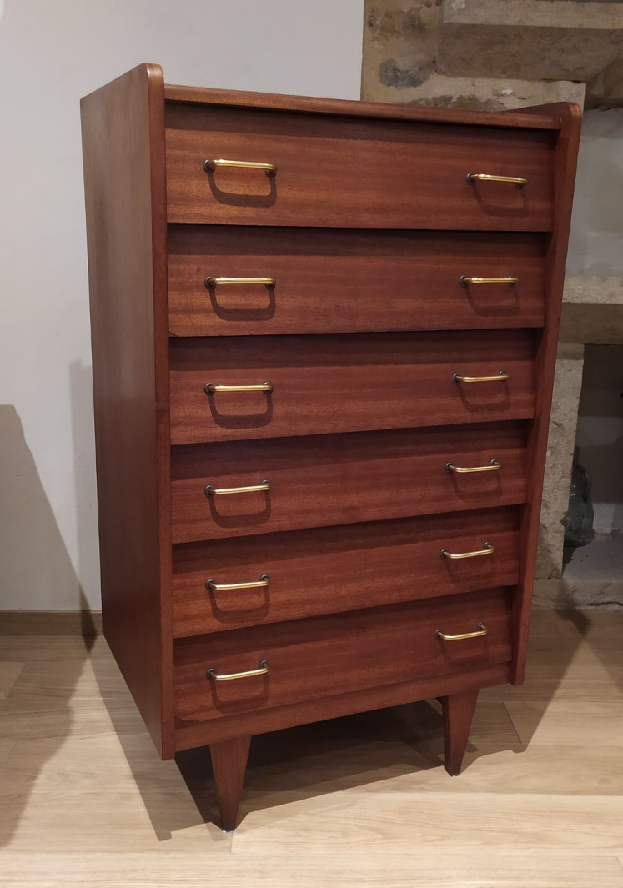 Commode chiffonnier vintage des années 60