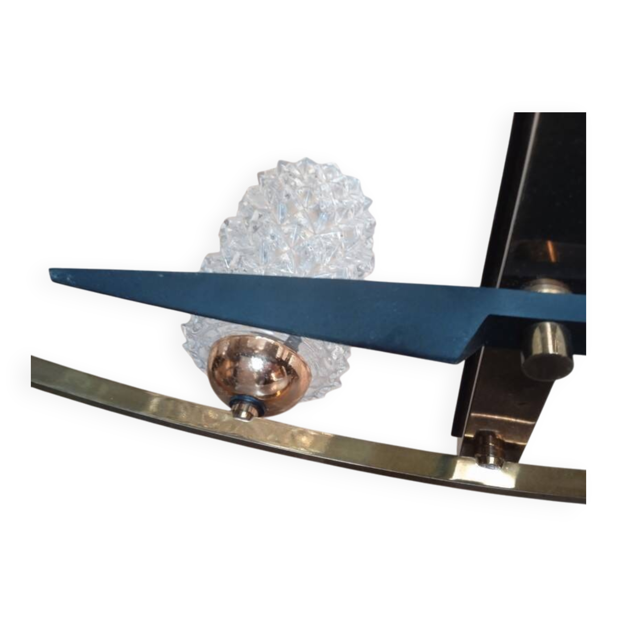 Lustre Arlus 6 feux en laiton doré, vers 1950