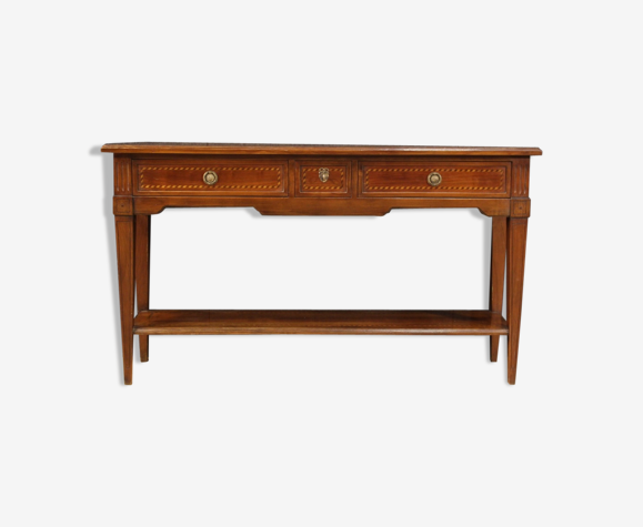 Large French Console Table In Inlaid Wood Selency Large French Console Table In Inlaid, Large French Console Table