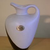 Pitcher ceramic white and black of the 1950s