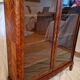 Napoleon III display cabinet in marquetry, Louis XV style, black marble, gilded bronze.