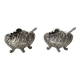 Beautiful pair of Louis XV style silver salt cellars