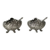 Belle paire de salerons en Argent style Louis XV