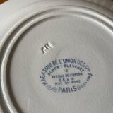 5 old GIEN earthenware soup plates