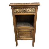 Small bedside table 1930 with pink marble top