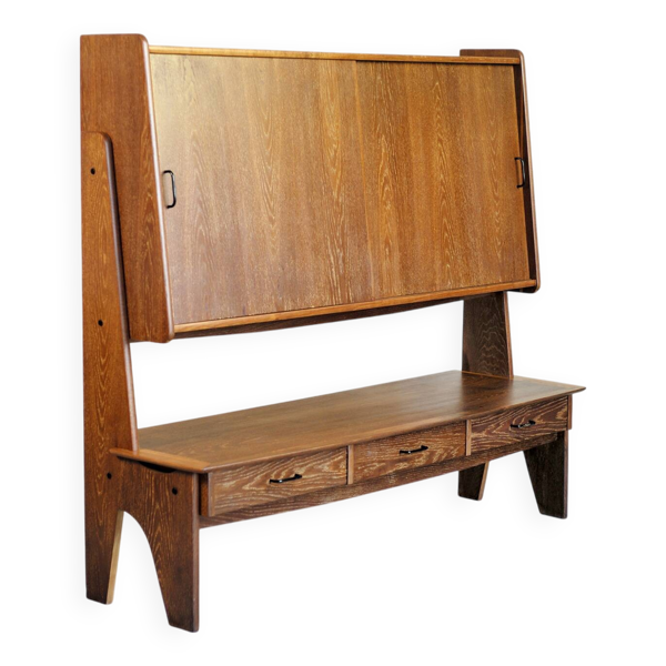 Paul Geoffroy, Enfilade en chêne pour Godfrid, France 1950