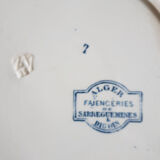 Flat earthenware plates from Sarreguemines