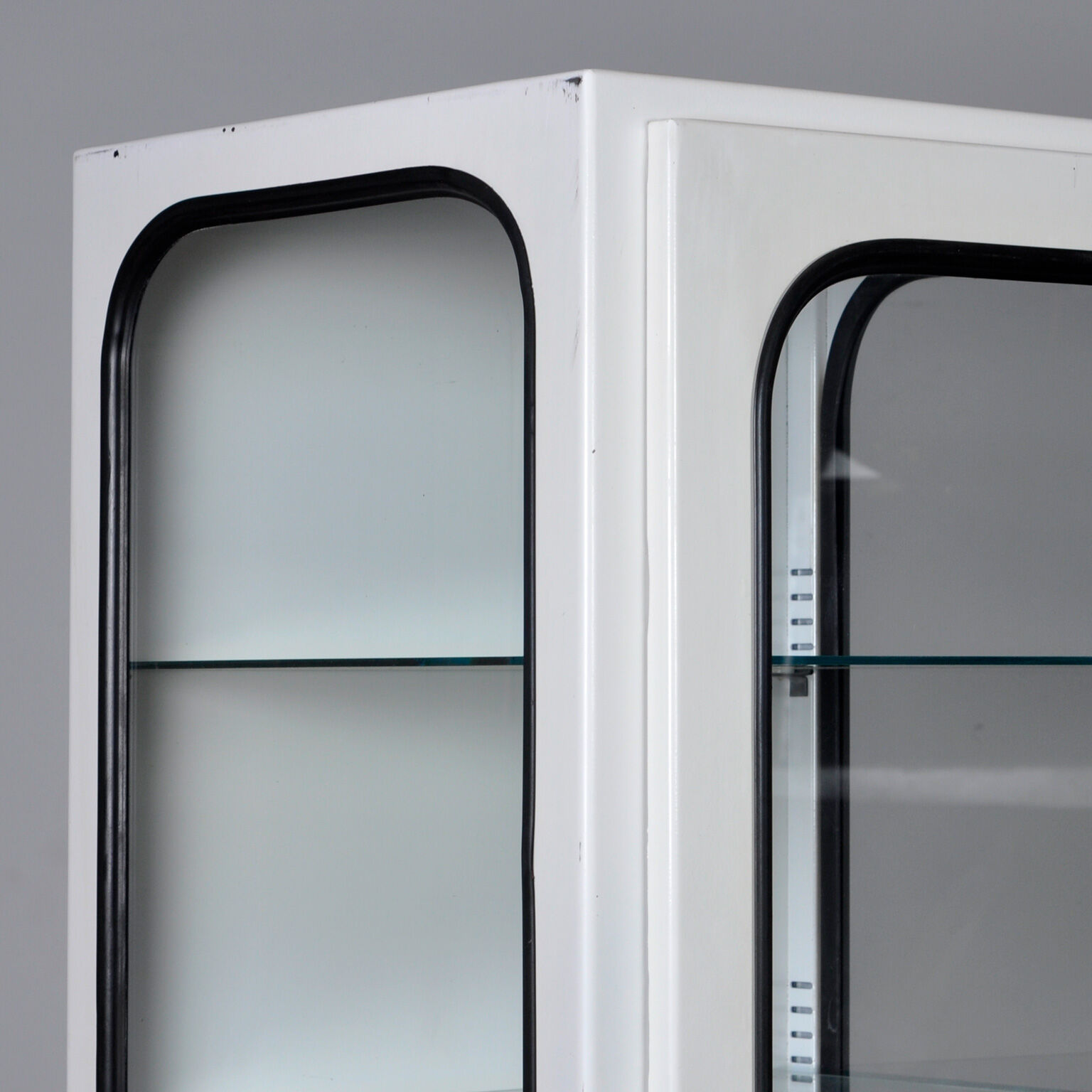 Vintage Iron And Glass Medical Cabinet, 1970s