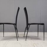 Set of 4 post modern dining chairs by Arper Italy, 1980s