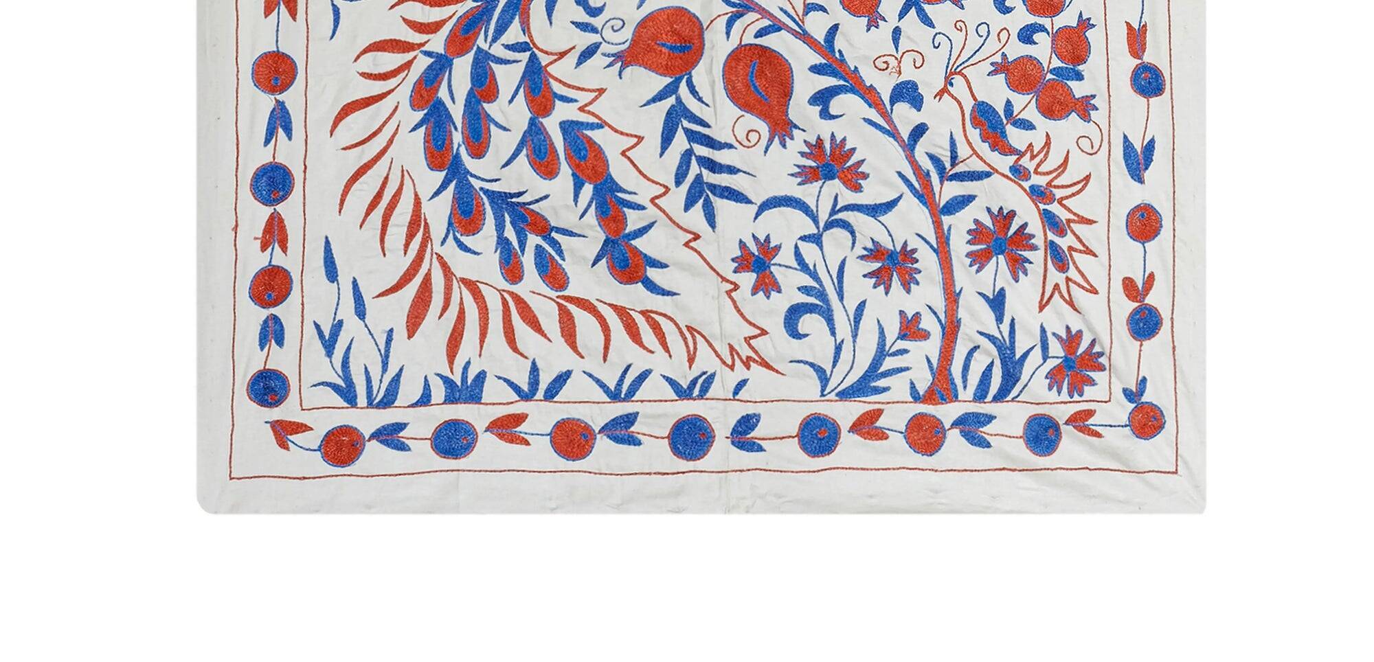 Vintage hand-embroidered tablecloth 109x189 cm