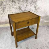 Large bedside table, vintage Scandinavian teak sofa end table