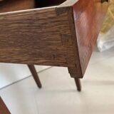 Very small mahogany veneer table from the early 20th century
