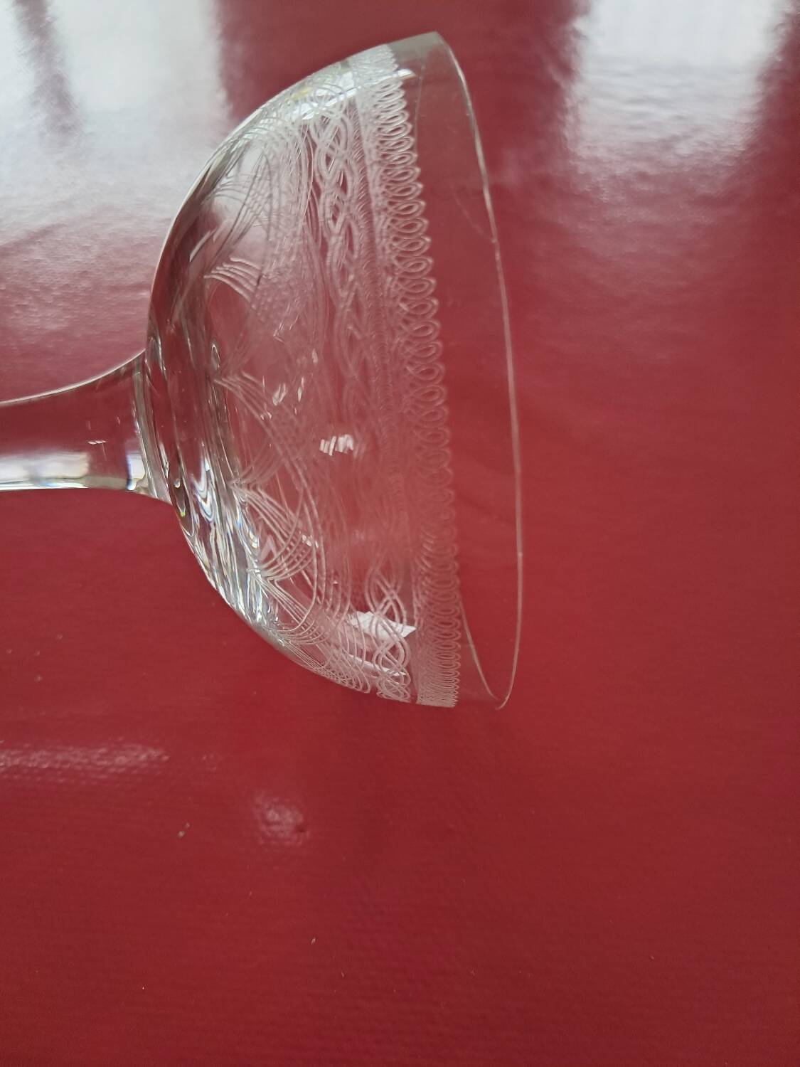 6 coupes à champagne en cristal taillé années 1910