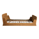 Vintage rattan sofa bed