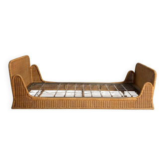 Vintage rattan sofa bed