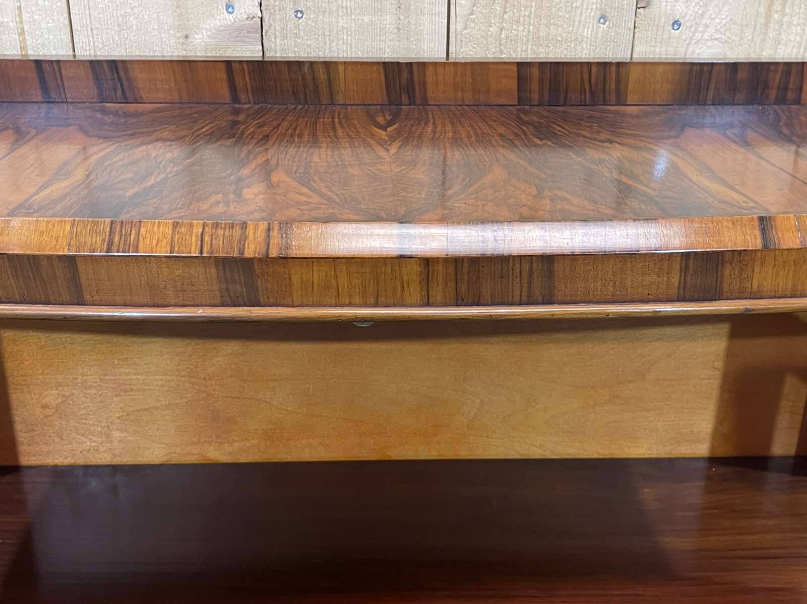 English Chippendale walnut display cabinet from the 1930s