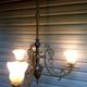 Antique, rare and important gas chandelier from the Napoléon III period and style, weighing 4.8 kg.