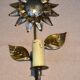 Brass flower wall light from the 1970s.