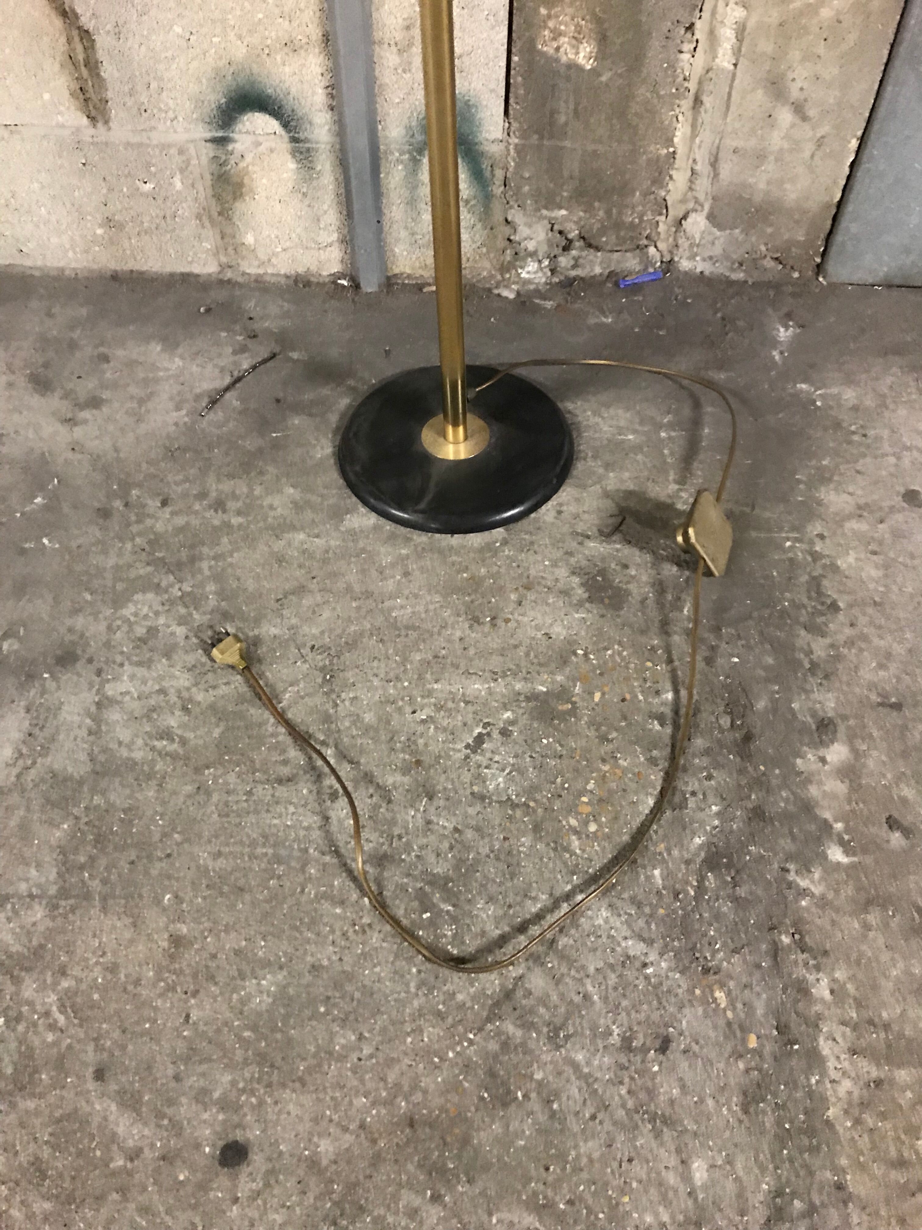 Floor lamp light brass 1970