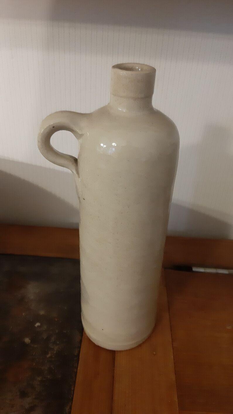 glazed stoneware bottle