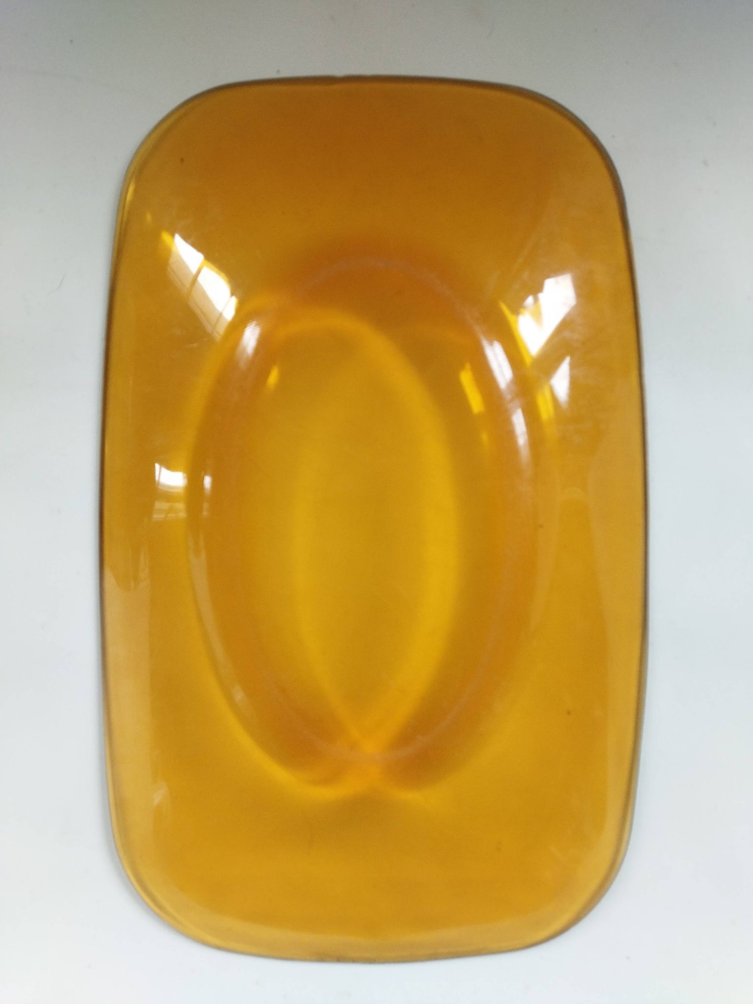 Rectangular plate Vereco amber