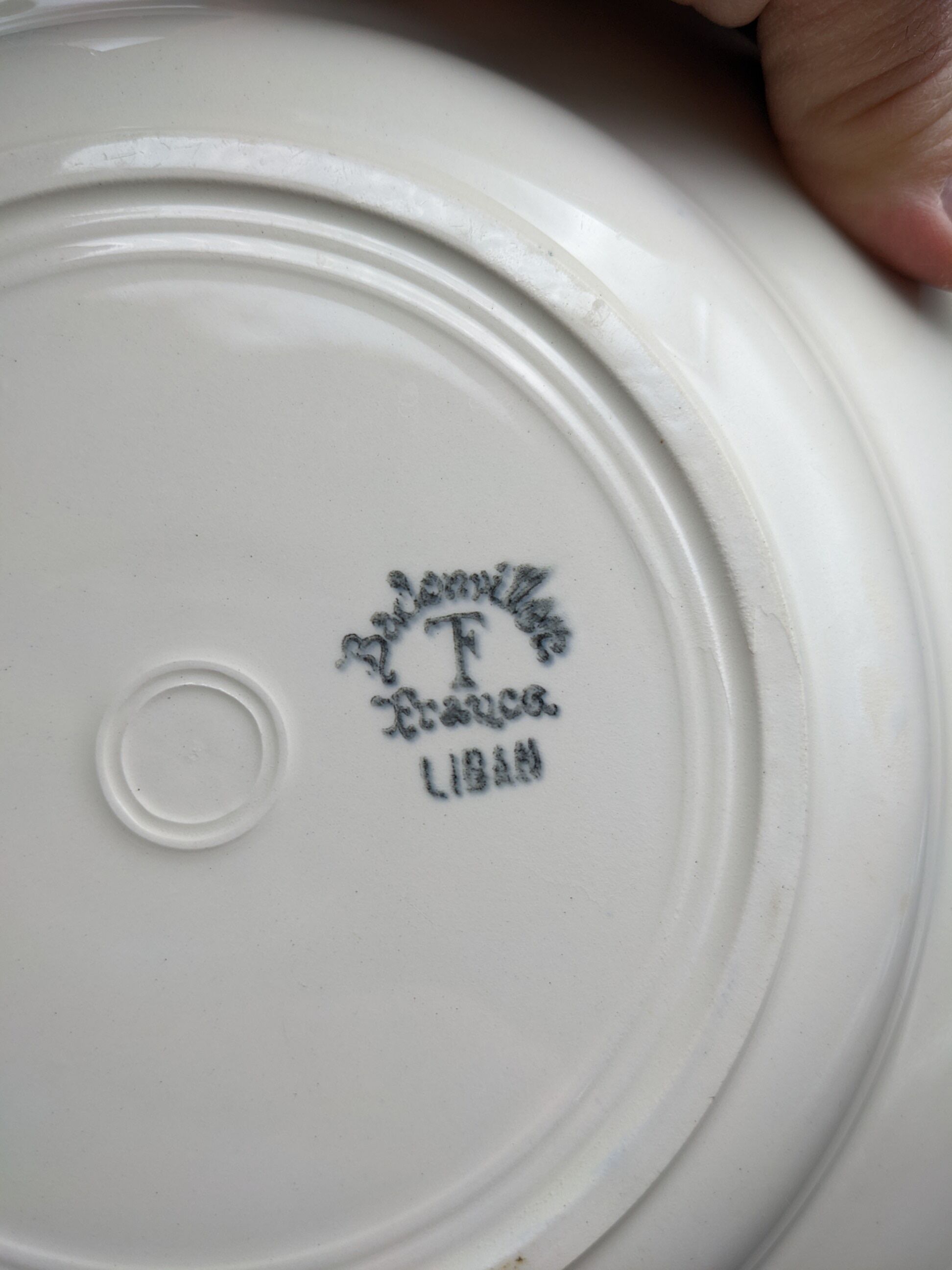 Set of 5 hollow plates badonviller model lebanon