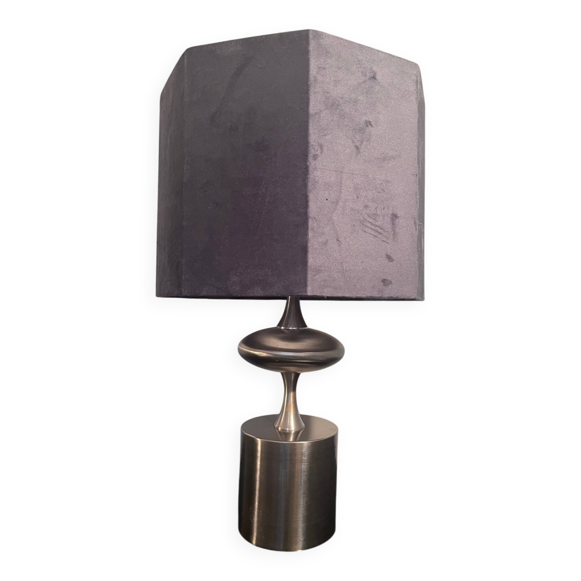 Barbier brushed steel lamp