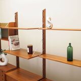Teak system bookcase, Norwegian design, 1960s, production: Blindheim Mobelf