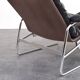 Bauhaus Leather and Chrome Model Fenix Chaise Longue by Sam Larsson for Dux