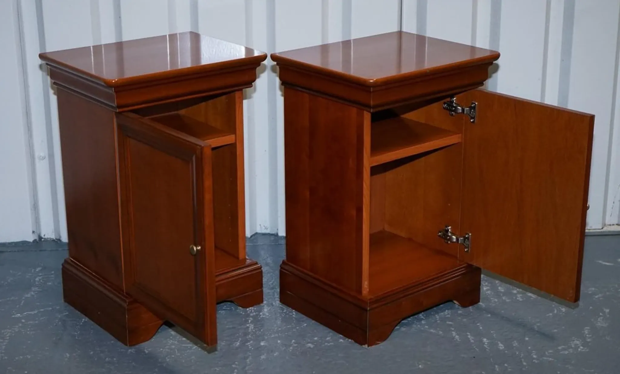 Vintage Cherry Nightstands, France, Set of 2