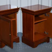 Vintage Cherry Nightstands, France, Set of 2