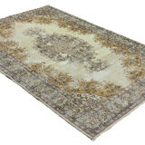 Anatolian handmade vintage rug 262 cm x 180 cm