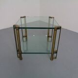 T24 Tempered Glass & Brass Coffee Table by Peter Ghyczy, Germany, 1970s