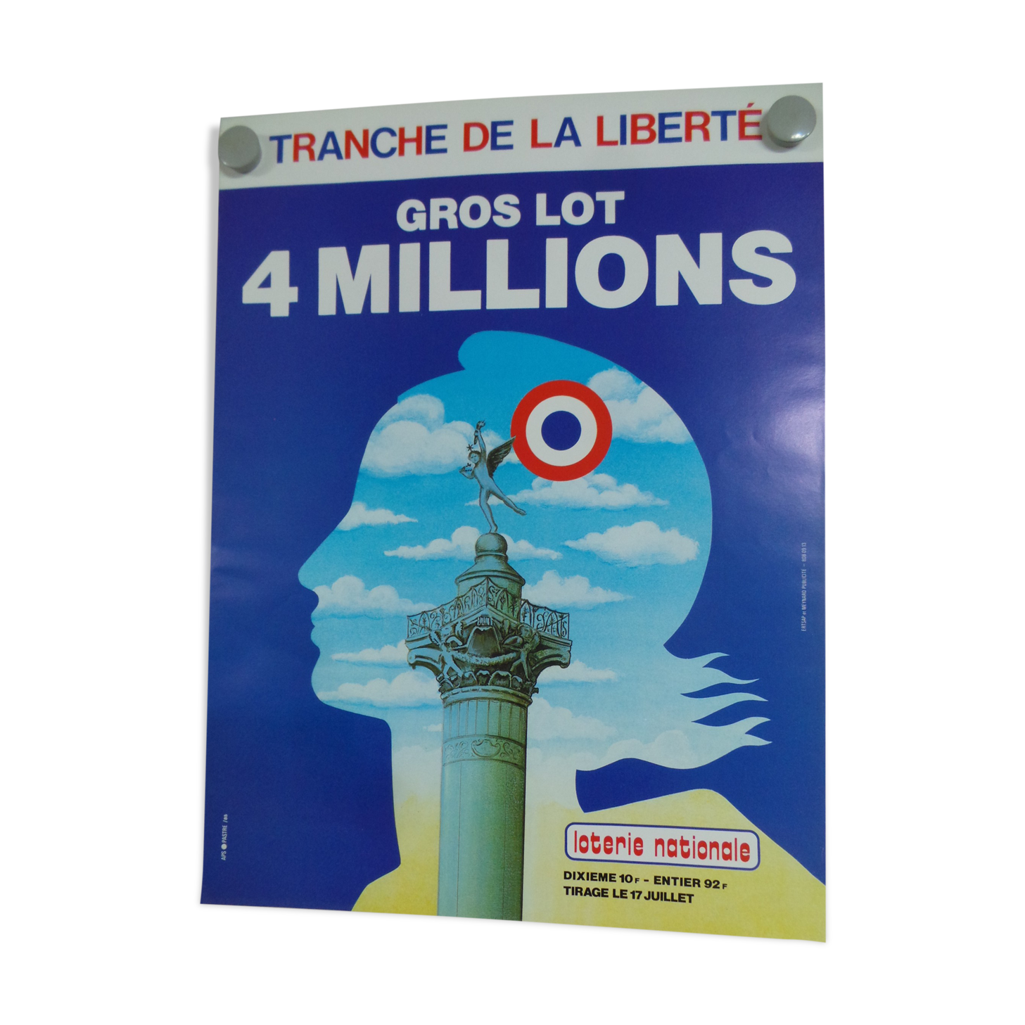 Original National Lottery Free Prize poster 1985