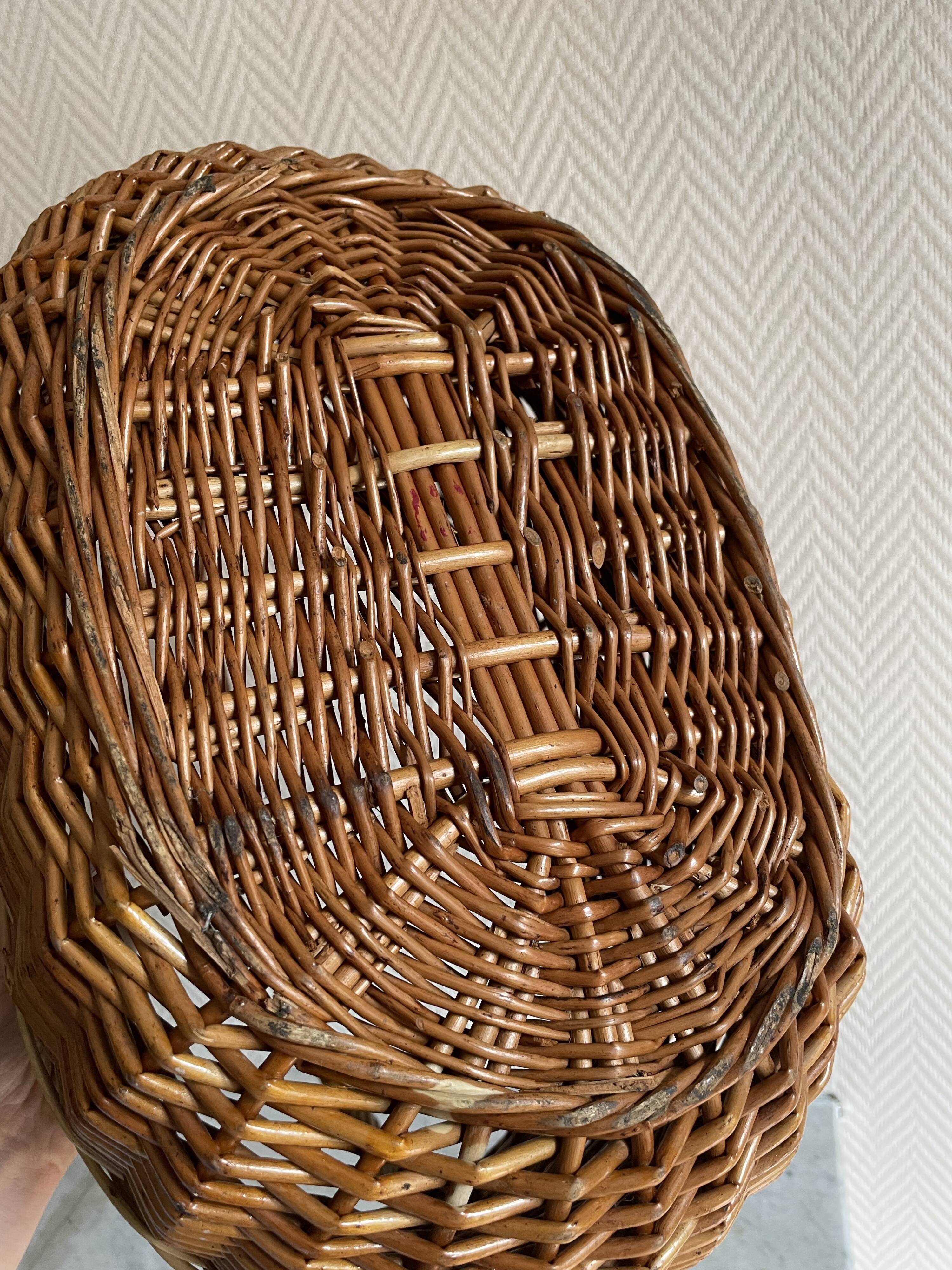 Vintage woven wicker basket