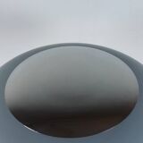 Rare lampe de bureau vintage, lampe de table RDA bleu clair chromé