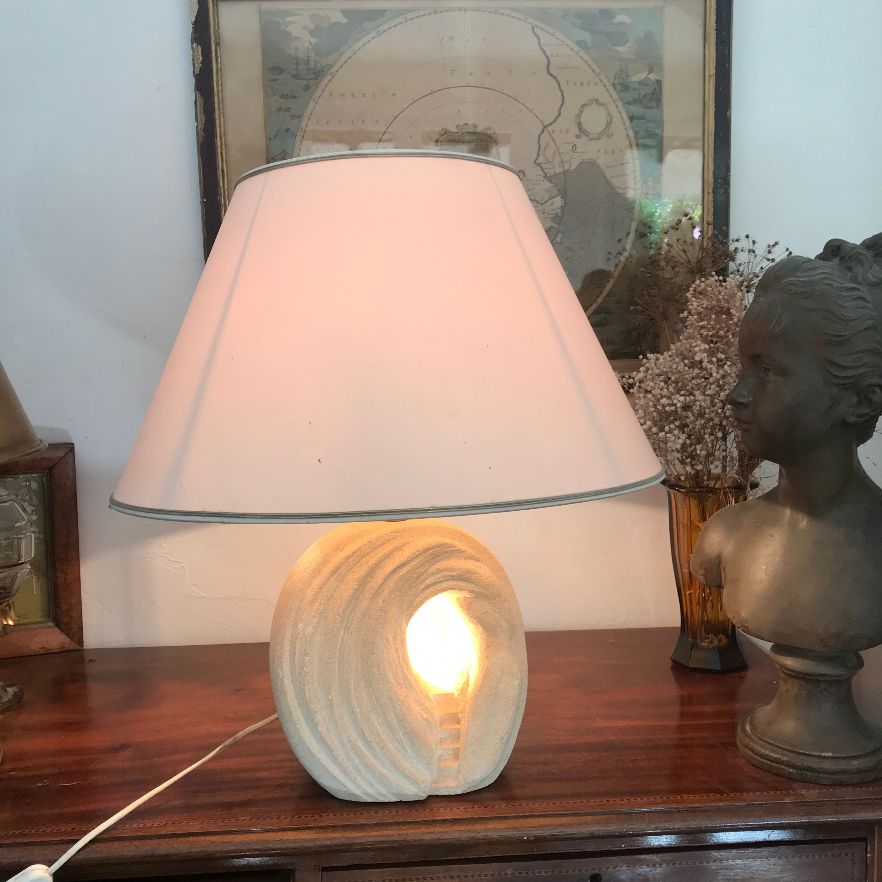 Stone lamp Arsène Galisson