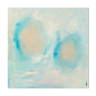 Tableau peinture abstrait "douces bulles" fait main