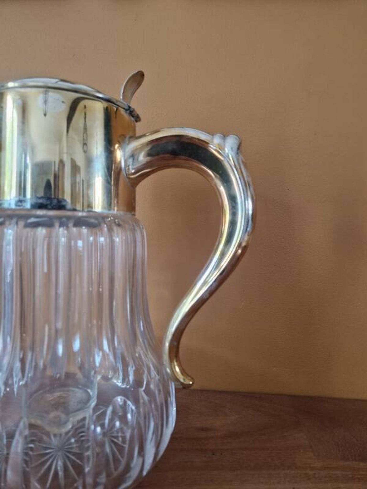 Jug for orangeade with crystal cooler, Hans Knabel, Esslingen.