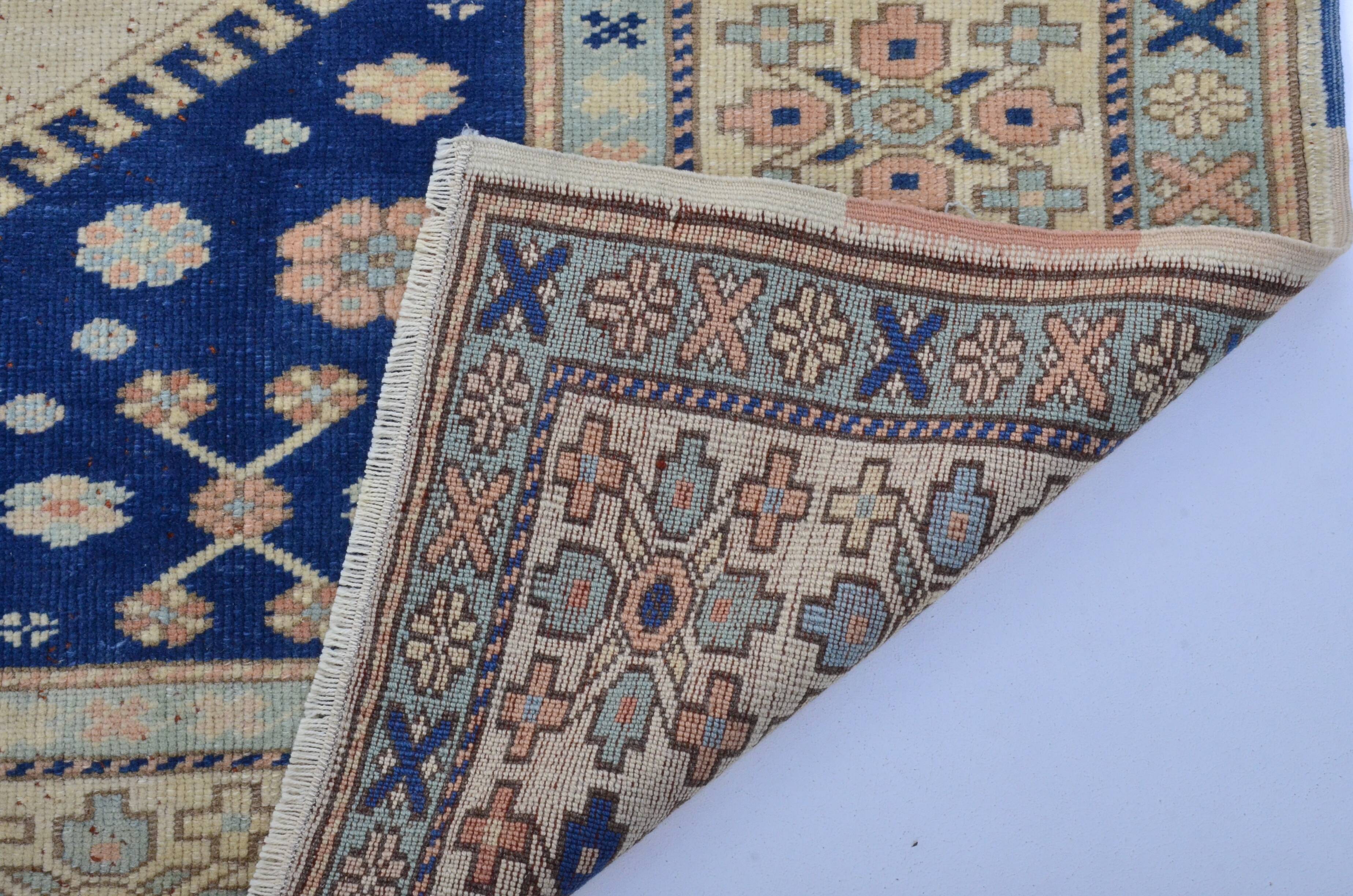 Vintage hand-knotted bohemian rug sku 3521