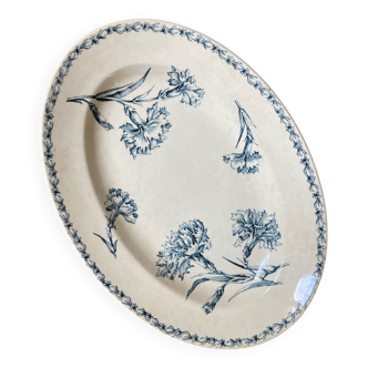 Luneville “Œillet” oval serving dish