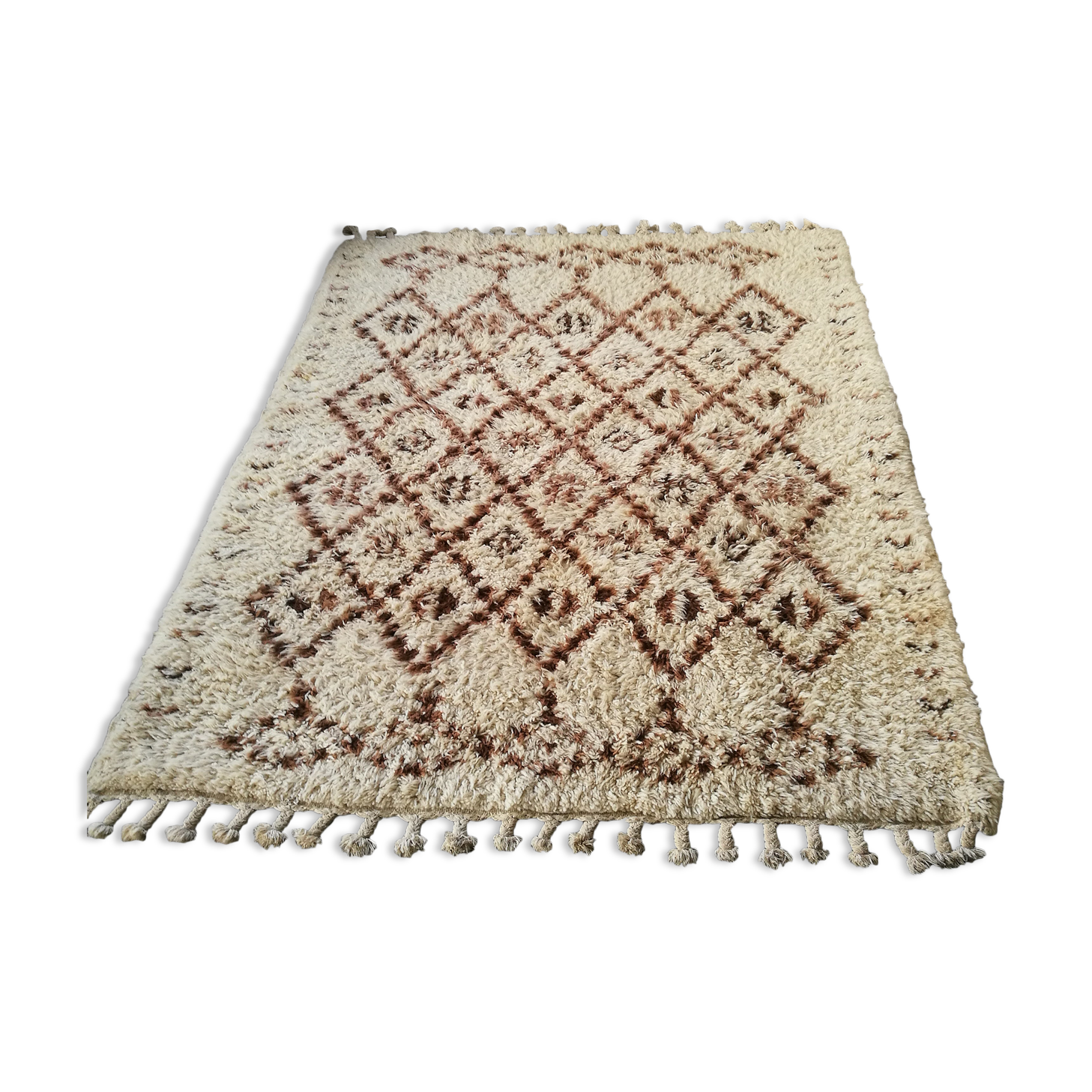 Berber carpet, 200cm x 145cm, diamond pattern, ethnic