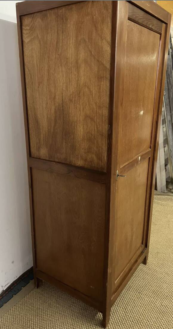 Vintage wooden Parisian wardrobe