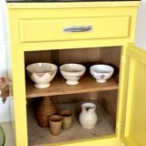 Old yellow vintage jam maker