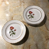 Vintage dessert plates Moulin des loups and Orchies