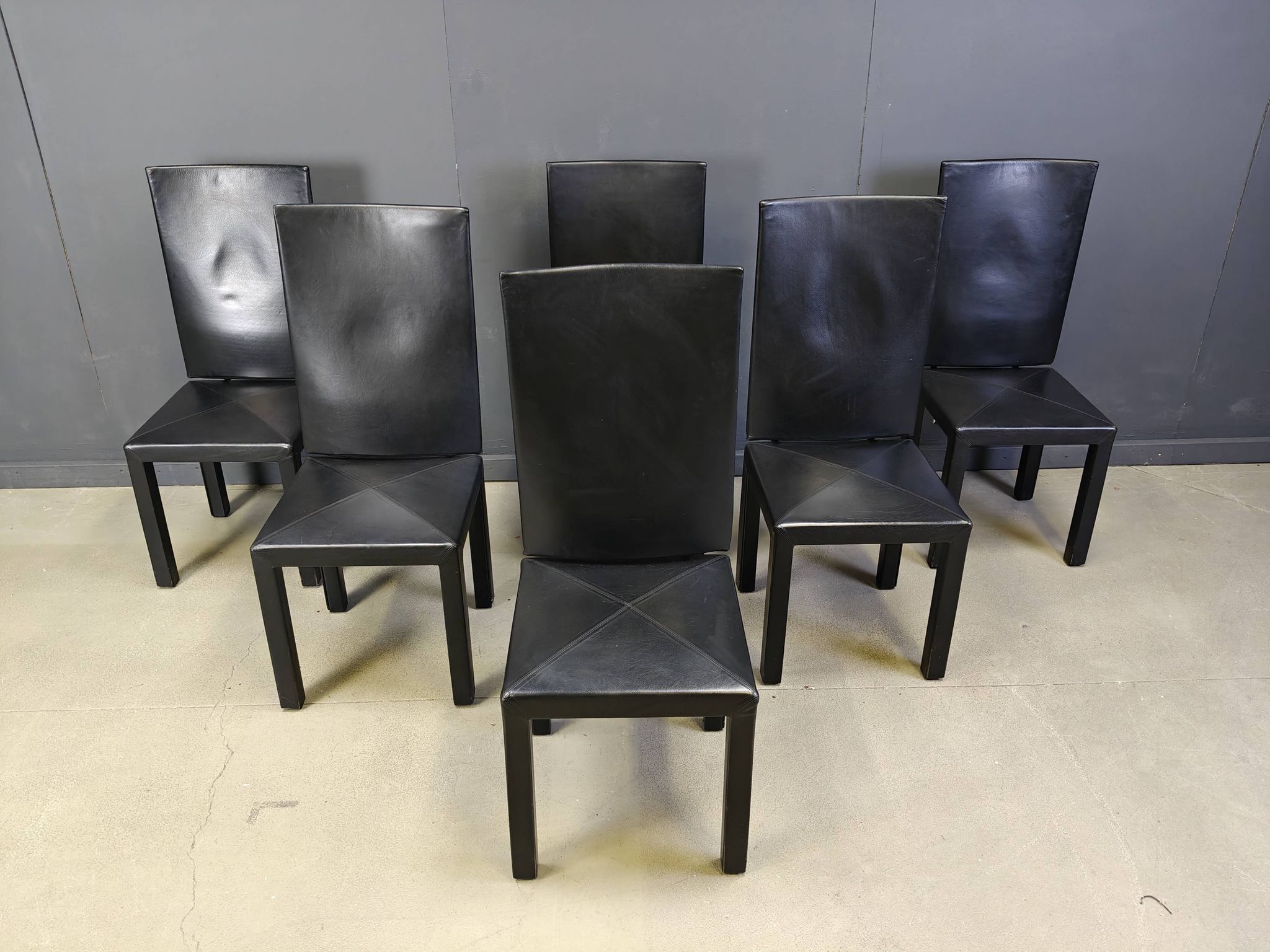 Arcalla high back dining chairs by Paolo Piva for B& B Italia set of 6