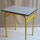 Bureau vintage jaune et sa chaise
