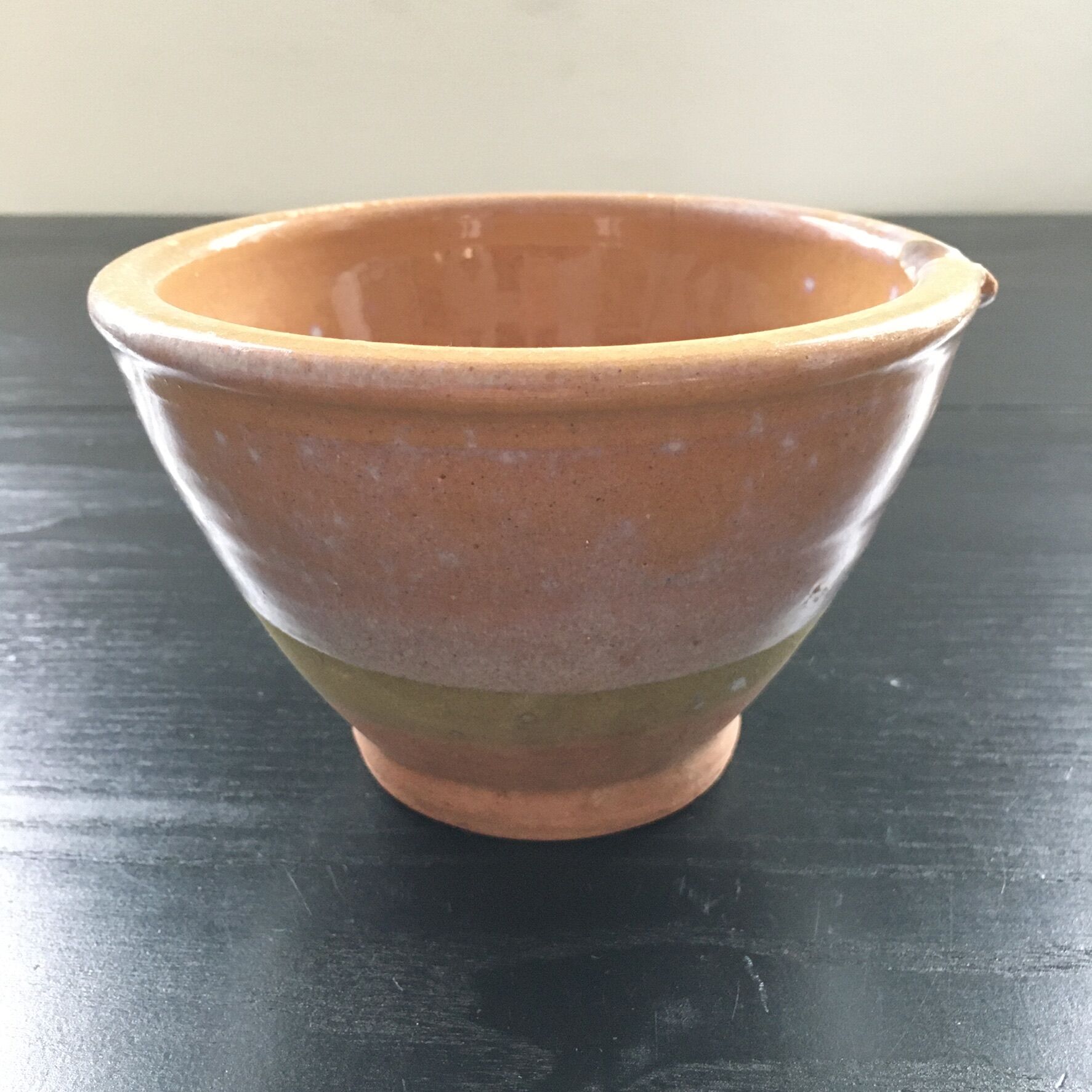 Glazed terracotta salad bowl